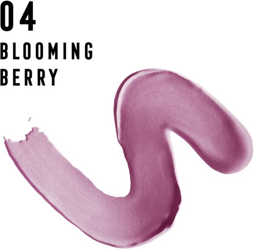 En rosa-lila färgstänk formad som ett 'J' med text om blommande bär.