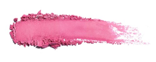 A pink makeup or lipstick swatch on a white background.