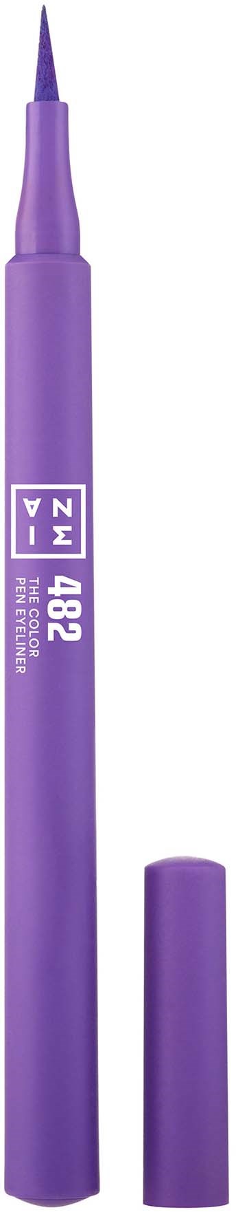 A purple marker with its cap removed, showing a thin, pointed tip.