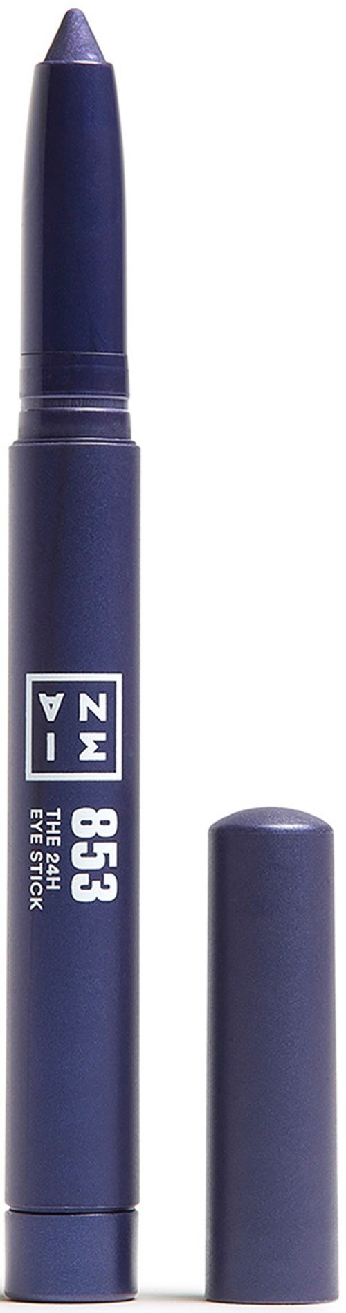 Blue master marker labeled 853 and "eye stick" with cap removed, showing the pointed tip.