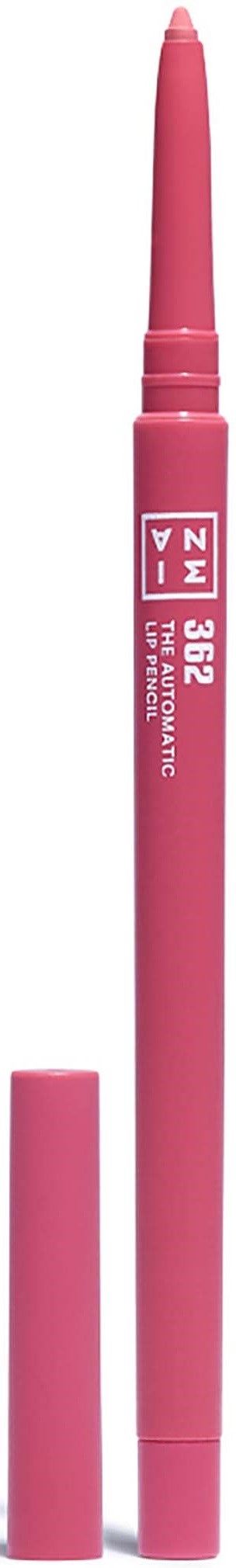 A pink felt-tip marker with its cap removed, standing upright.