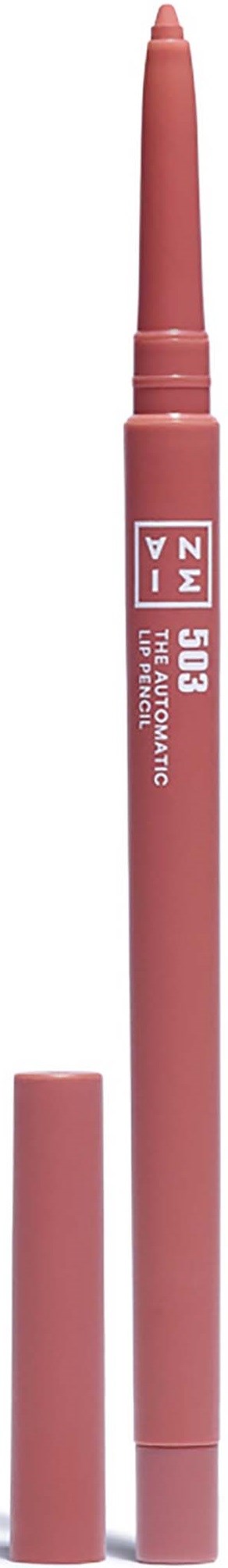 A pink liquid eyeliner pen with a cap, labeled '503' and 'W7' on it.