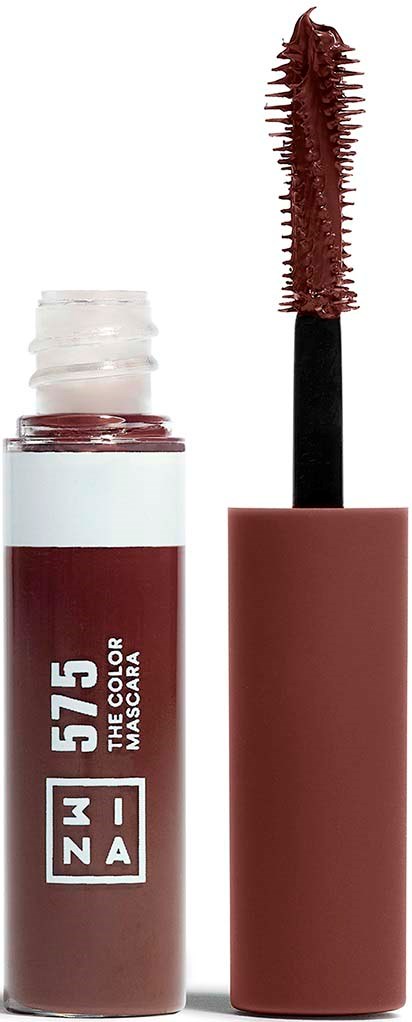 A lipstick with a deep red color, with the cap removed showing the brush applicator. The lipstick brand is 'M.A.C'.