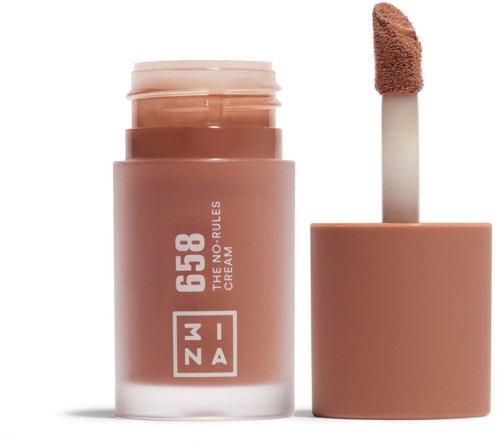 A lip gloss container with a twisting cap and applicator, labeled "659 THE NO BULLIES CREAM."