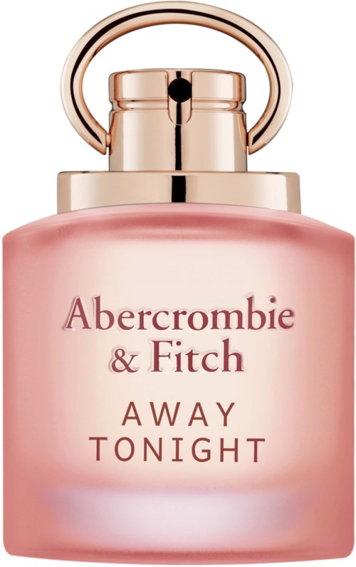 Een roze parfumfles met een ronde, gouden dop en een kleine zwarte opening.