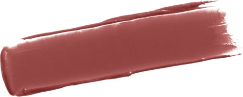 En provyta av rosa-brunt läppstift eller läppglans på vit bakgrund.