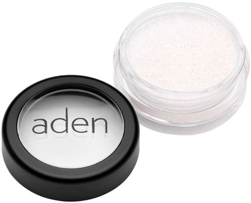 A small round container with clear lid showing white cosmetic or skincare product inside.