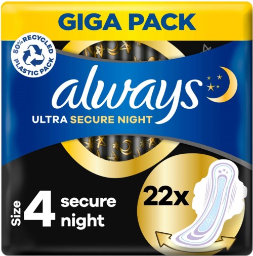 Große Packung Erwachsenenkapseln in Blau, Gelb und Schwarz mit Mond- und Sternlogo sowie Text zu Größe und Schutz.