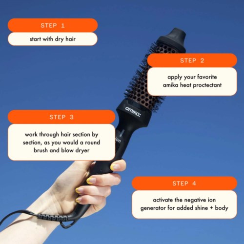 Amika Bombshell Blowout Thermal Brush Rose Gold