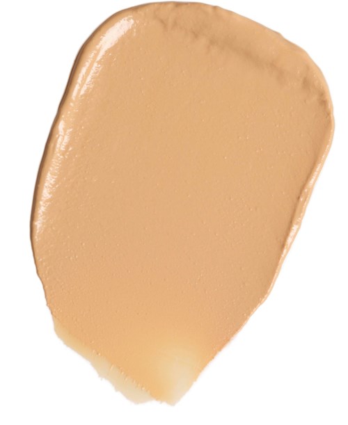 Ein beige Klumpen flüssiger Foundation mit glatter, leicht glänzender Oberfläche.