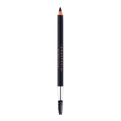 Ein schwarzer Augenbrauenstift mit Spiralfänger am Ende, beschriftet 'Anastasia Beverly Hills.'