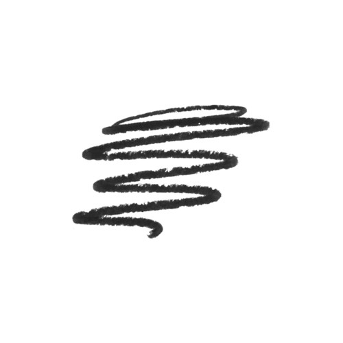Eine schwarze, spiralförmige, kritzlige Linie auf weißem Hintergrund.