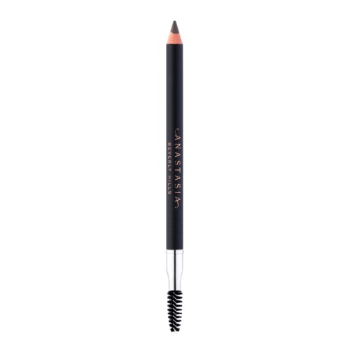 Ein schwarzer Augenbrauen-Gelstift mit Spiralbürste an der Spitze und goldenem Schriftzug 'anastasia Beverly Hills.'