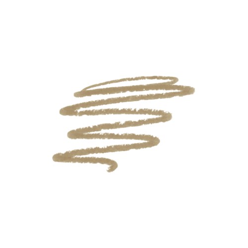 Eine beige Schleife oder Spirale mit mehreren gekrümmten Linien auf weißem Hintergrund.
