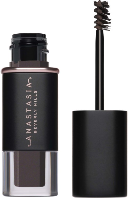 Ein Mascara-Flasche mit einem Bürstchen, beschriftet 'Anastasia Beverly Hills.'