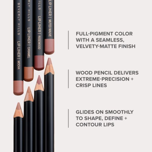 Lip liners with full pigment color, smooth glide, and precise shaping for lips.