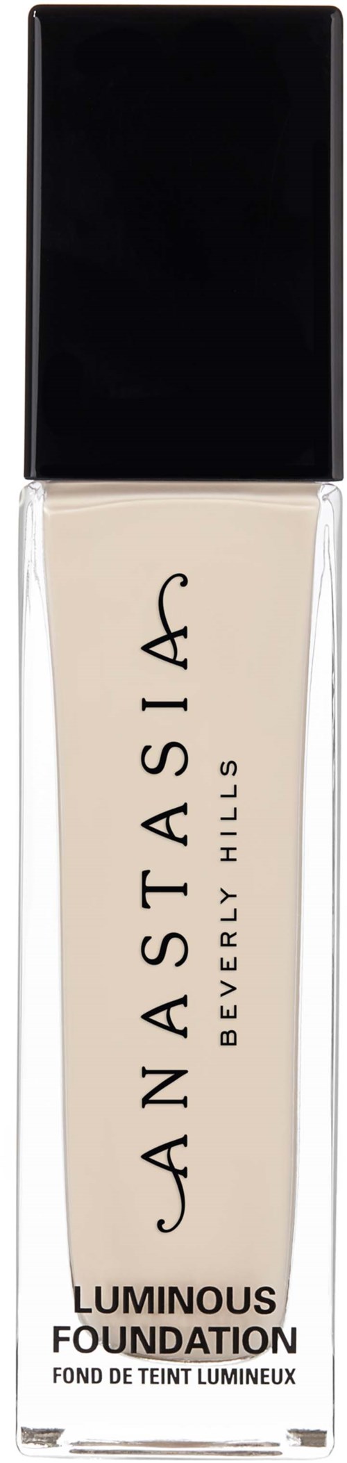 Anastasia Beverly Hills hehkuva meikkivoidepullo mustalla kannalla.