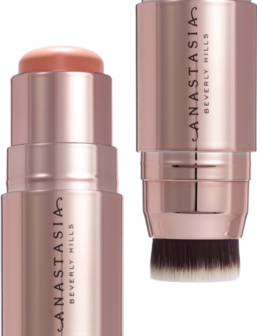 Zwei Make-up-Stifte mit rosa Verpackung und Pinsel, gekennzeichnet 'Anastasia Beverly Hills'.