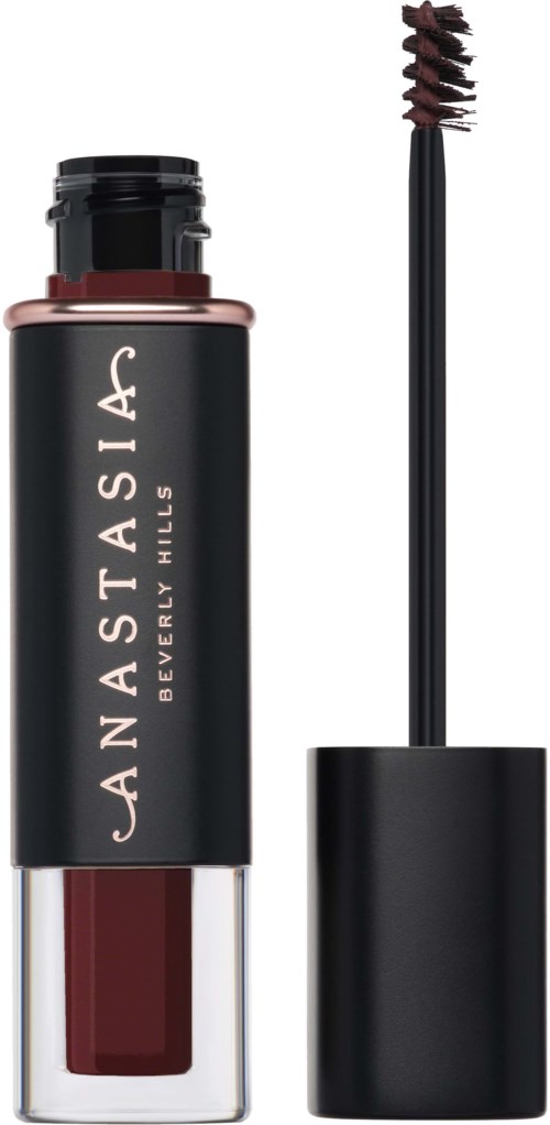 Ein Lippenstift mit schwarzem Deckel und Applikator, mit dem Markennamen 'Anastasia Beverly Hills'.