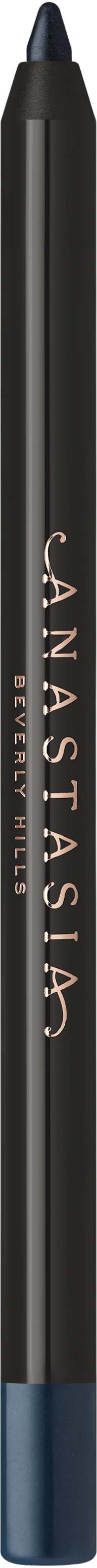 A black makeup pencil with a blue tip, labeled Anastasia Beverly Hills, used for eye or eyebrow makeup.