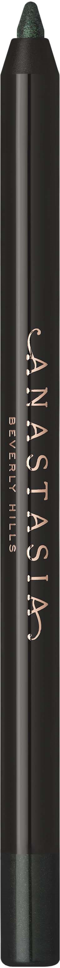 Black eyeliner pencil with a sharp tip and Annie Sastix logo printed on the side.