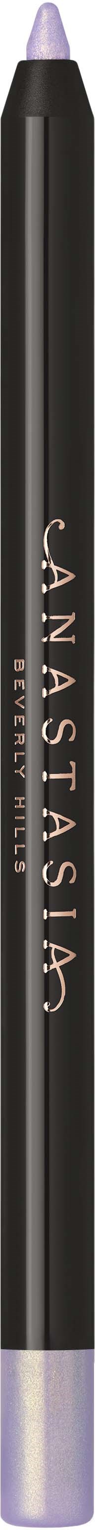 Black eyeliner pencil with purple tip and white text reading Anastasia Beverly Hills.