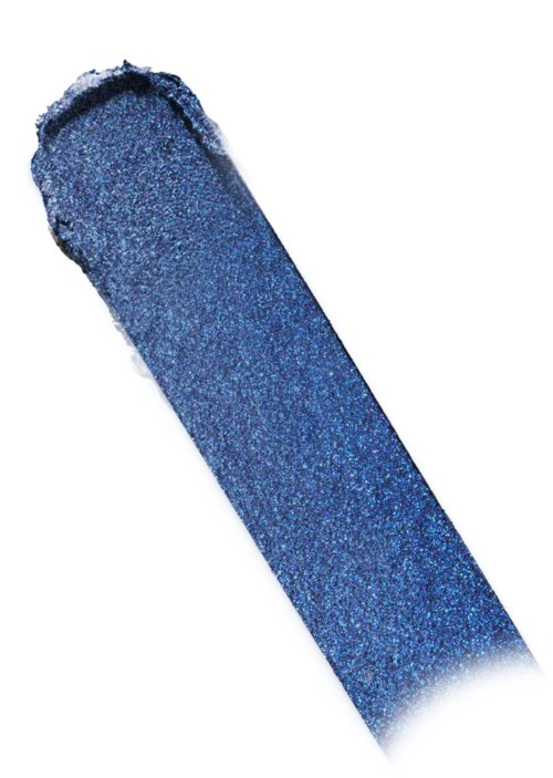 Ein blauer Buntstift mit spitzer Spitze und bunter, strukturiert Oberfläche.
