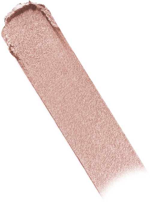 Ein langer, dünner Make-up-Highlighter oder Musterswatch in Roségold-Farbe.