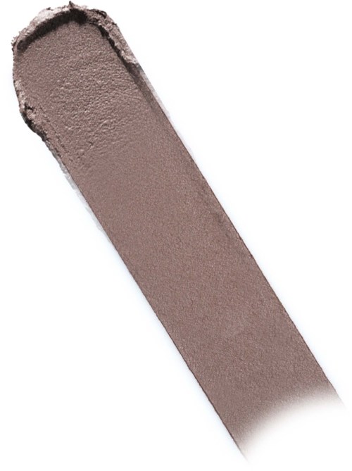 Een oogschaduwstick in bruin met een glad oppervlak en een afgeronde rand.