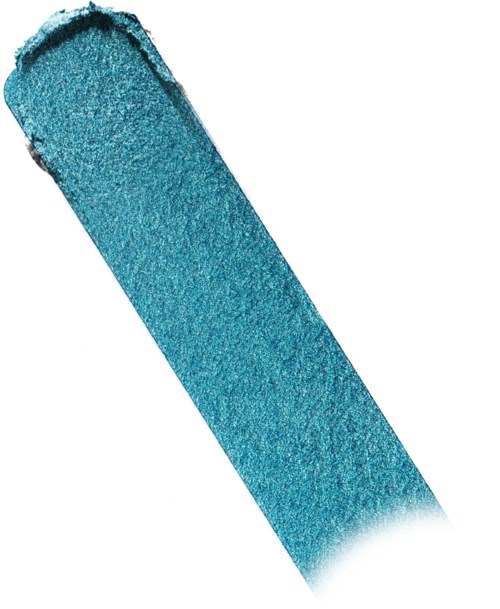 Blauwe gum met afgeronde hoeken en iets versleten bovenkant, gebruikt om potloodtekeningen uit te vegen.