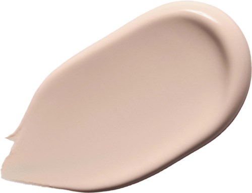 Ein beige flüssiger Foundation-Swatch mit glatter, cremiger Textur.