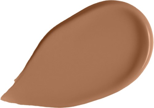 Ein Farbmuster von hellbraunem Make-up oder Foundation mit glatter, cremiger Textur.