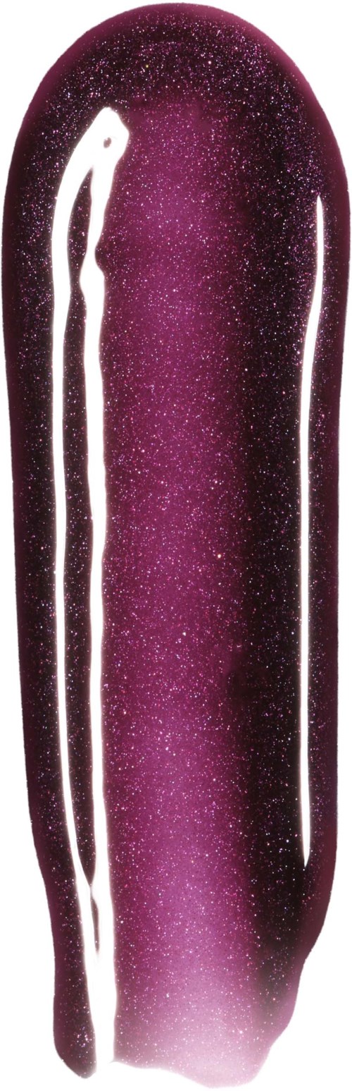 Lang negl med lilla og svart glittergradient og blank overflate.