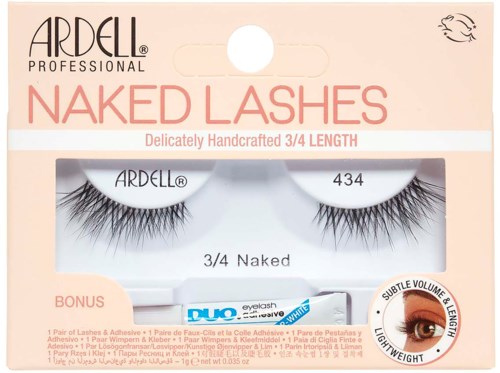 Box of false eyelashes with delicate style, lightweight, with a bonus pair included, designed for 3/4 length.