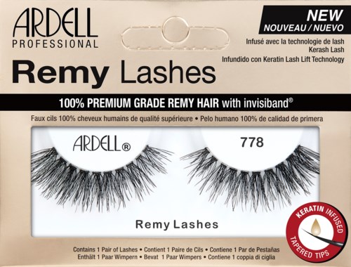 Schachtel mit Ardell Remy Wimpern mit Keratin-Injektion und glänzenden Spitzen, Nummer 778.