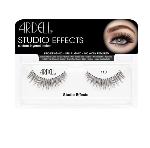 Ardell Studio Effects -sarja sisältää tekoripsien näytekappaleen ja silmän kuvan.