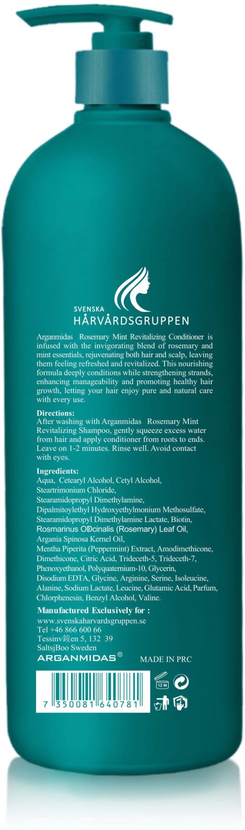 Eine türkisfarbene Flasche mit Pumpaufsatz, beschriftet mit Produktinformationen und einem weißen Flammenlogo.
