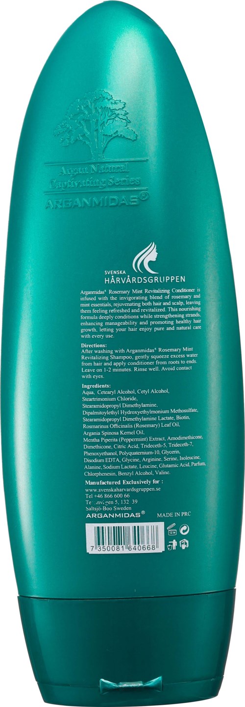 Eine türkisfarbene Shampoonflasche mit Text und Baumlogo oben. Sie hat einen schwarzen Deckel und wirkt voll.