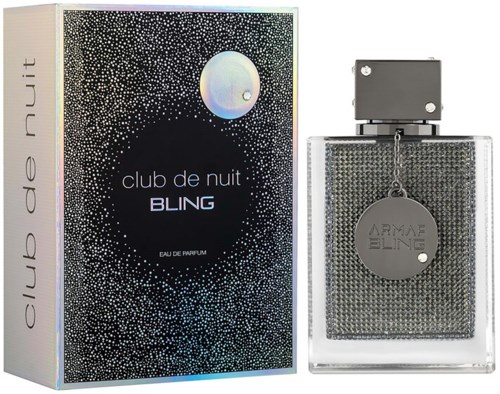 Ein Parfümflakon mit funkelndem Design und einer passenden Schachtel mit Mond- und Sternenmotiven.