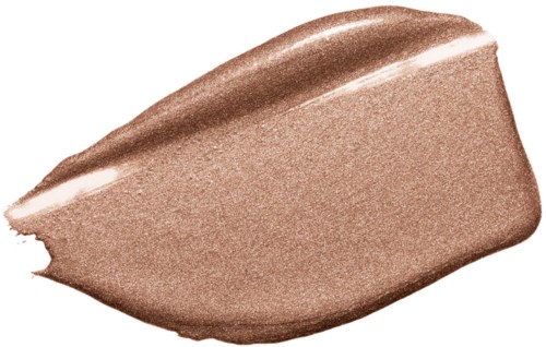 Näyte beigestä värisestä meikkituotteesta tai huulipunasta, jossa on sileä ja kiiltävä pinta.