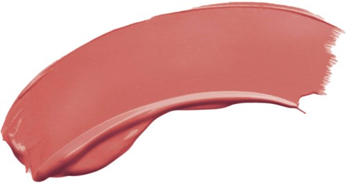A pinkish-beige lipstick or makeup product smear on black background.
