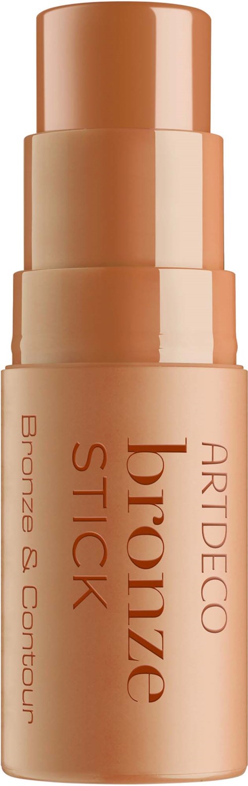 En beige flaska med ARTDECO Brow Tint Stick med tryckpåfyllning och brun textetikett.