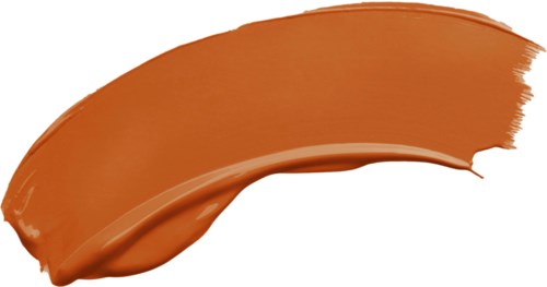 En slät, kurvad ljusbrynaya av en warm brunt foundation eller concealer på en vit bakgrund.