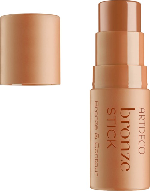 Bronsticka för ansikte och contouring med samma färg på lock i beige.