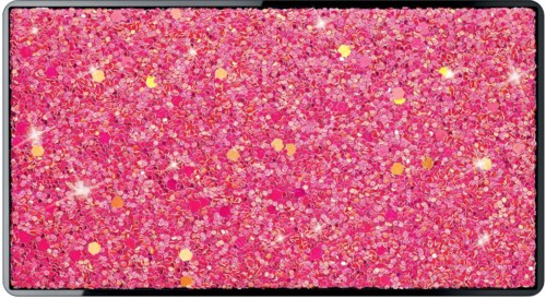 En livfull rosa glittrig yta med glänsande guld- och rosa fläckar, glittrande och texturerad.