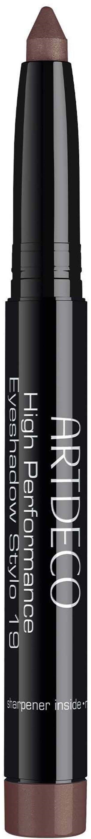A black pencil-shaped makeup product with a beige tip, labeled "ARTDECO" and "Eyebrow Performance".