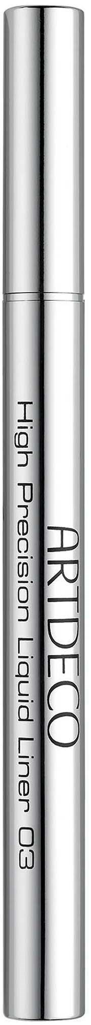 Hopeisävyinen nestemäinen rajauskynä merkiltään High Precision Liquid Liner 03 Ardeco.
