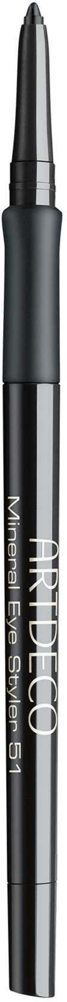 A black pen with silver accents, labeled 'MARI DECO' and 'WATER EYES EYE 53'.