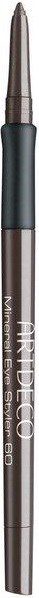 Ein Make-up-Pinsel mit schwarzem Griff und Metallborsten, beschriftet Ardell Perfecting Brow Pencil E80.