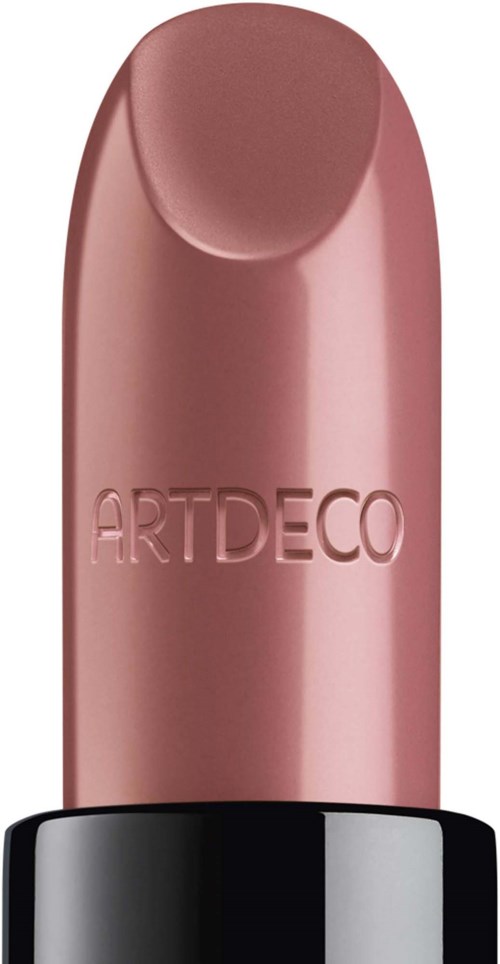 Ljusrosa läppstift med ARTDECO-märket ingraverat på sidan.